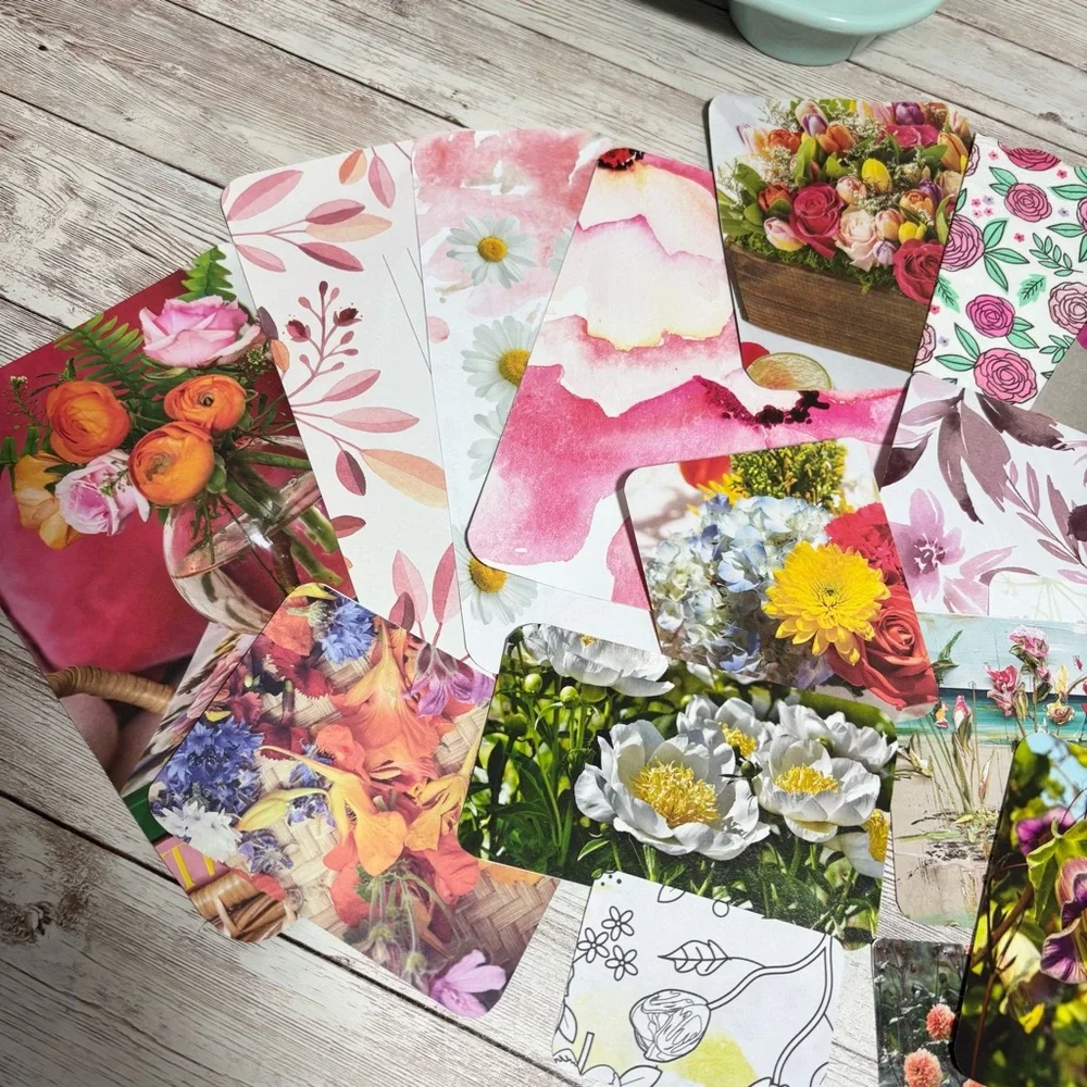 Junk Journal Floral Themed Paper Scrap Pack Kit Collage Scrapbook Planner Spring - Picture 8 of 10